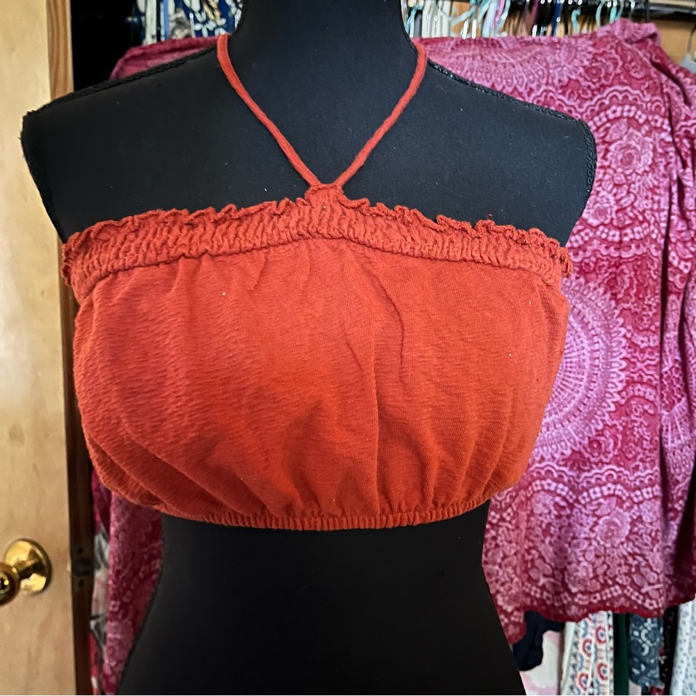 Free People FP Beach Burnt Orange Crop Top